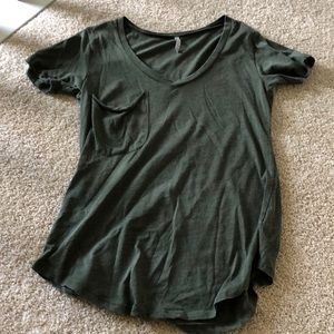 Army Green Z Supply V Neck Shirt